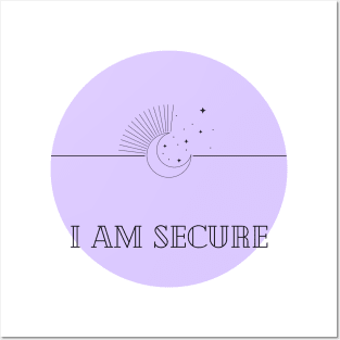 Affirmation Collection - I Am Secure (Purple) Posters and Art